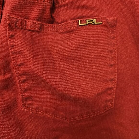 Womens‎ Lauren Jeans Co Lauren Ralph Lauren LRL Red Jeans Size 4P See Desc. EUC - Picture 6 of 16
